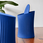 Minky Ribbed Desktop Bin with Swing Lid - OzFDM