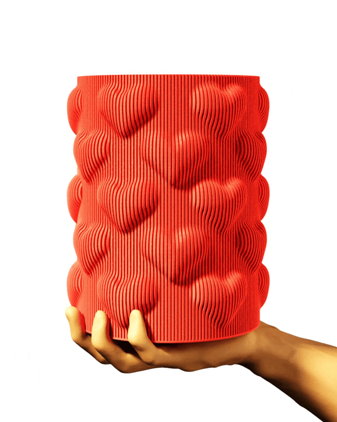 Ripple Hearts Textured Decorative Vase