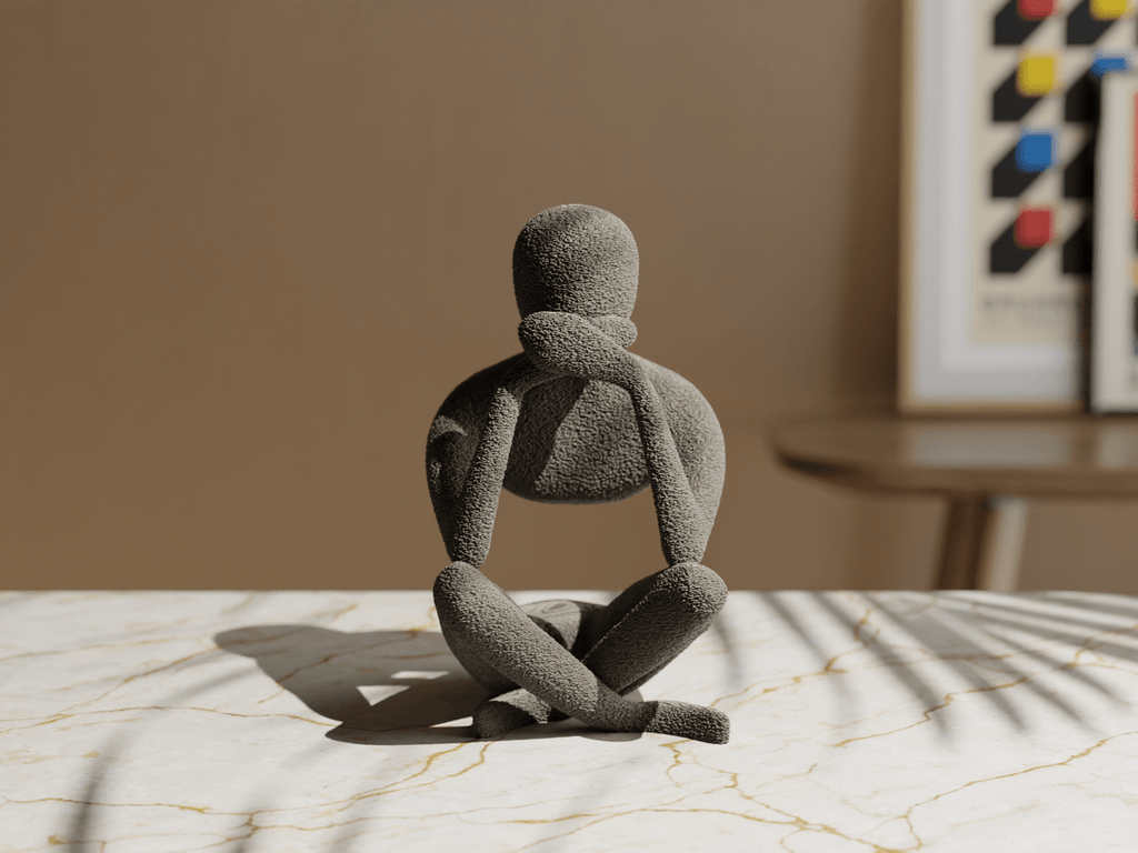 No Evil Trio, 3D Printed Faceless Sculpture Set