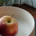Fluted Fruit Bowl, 3D Printed Skewer Base Centerpiece