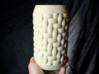 Cotton Weave Cylinder Vase, 3D Printed Basket Texture Decor