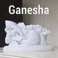 Reclining Ganesha Statue, 3D Printed Trinket Dish Decor