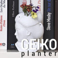 Geiko Bust Planter, 3D Printed Sculptural Geisha Head Vase