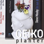 Geiko Bust Planter, 3D Printed Sculptural Geisha Head Vase