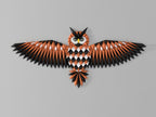Geometric Owl Wall Art, 3D Printed Wall Sculpture