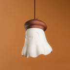 Ghost Pendant Lamp Shade, 3D Printed Halloween Ceiling Light