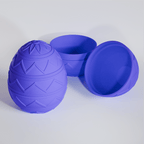 Twist-Open Easter Egg Container, Textured Lines Design