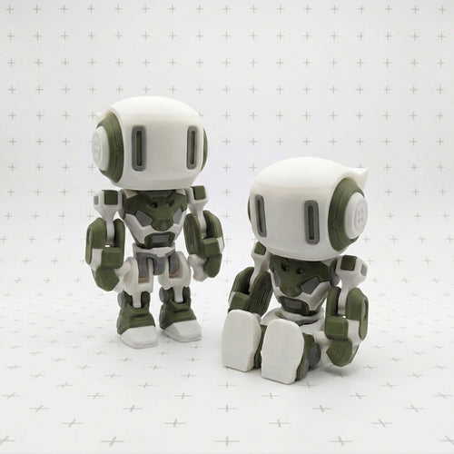 Articulated Robot Figure, 3D Printed Poseable Desk Toy