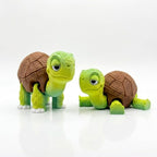 Articulated Tortoise Fidget Toy, 3D Printed Flexi Turtle