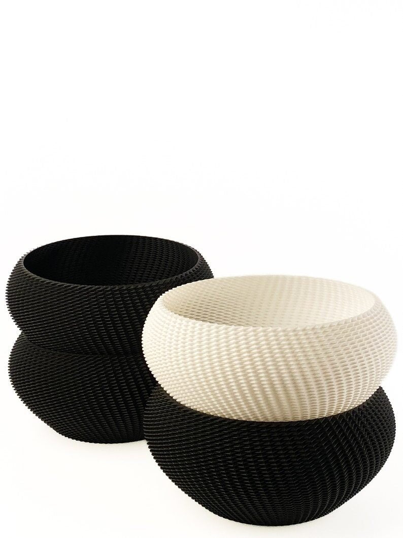 Spike Weave Fruit Bowl, 3D Printed Decorative Kitchen Bowl