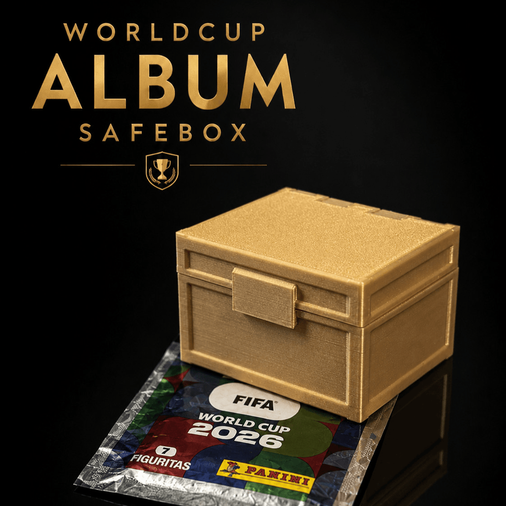 World Cup Sticker Safebox, 3D Printed Treasure Chest Storage Box