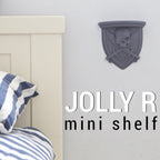 Pirate Skull Crest Mini Wall Shelf, 3D Printed Kids Decor