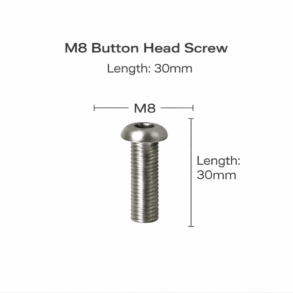 Button Head Socket Screws – Stainless Steel (M3–M8) - OzFDM