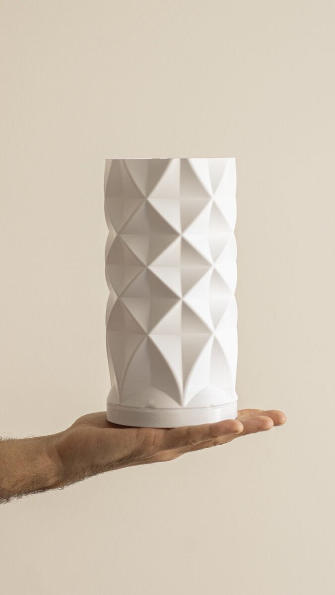 Diamond Facet Lampshade, 3D Printed Swap Shade for Lamp Base