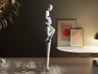 Nobody Family Sculpture, Faceless Father and Child Statue