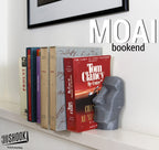 Moai Head Bookends, 3D Printed Easter Island Statue Book Ends