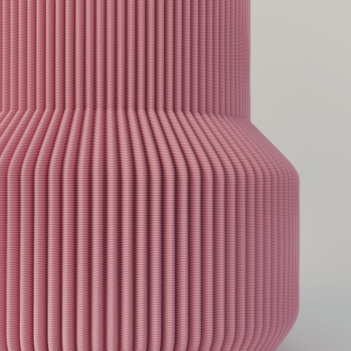 Niza Fluted Two-Tier Vase, 3D Printed Ribbed Home Decor