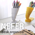 Nefertiti Bust Pen Holder, 3D Printed Egyptian Desk Organizer