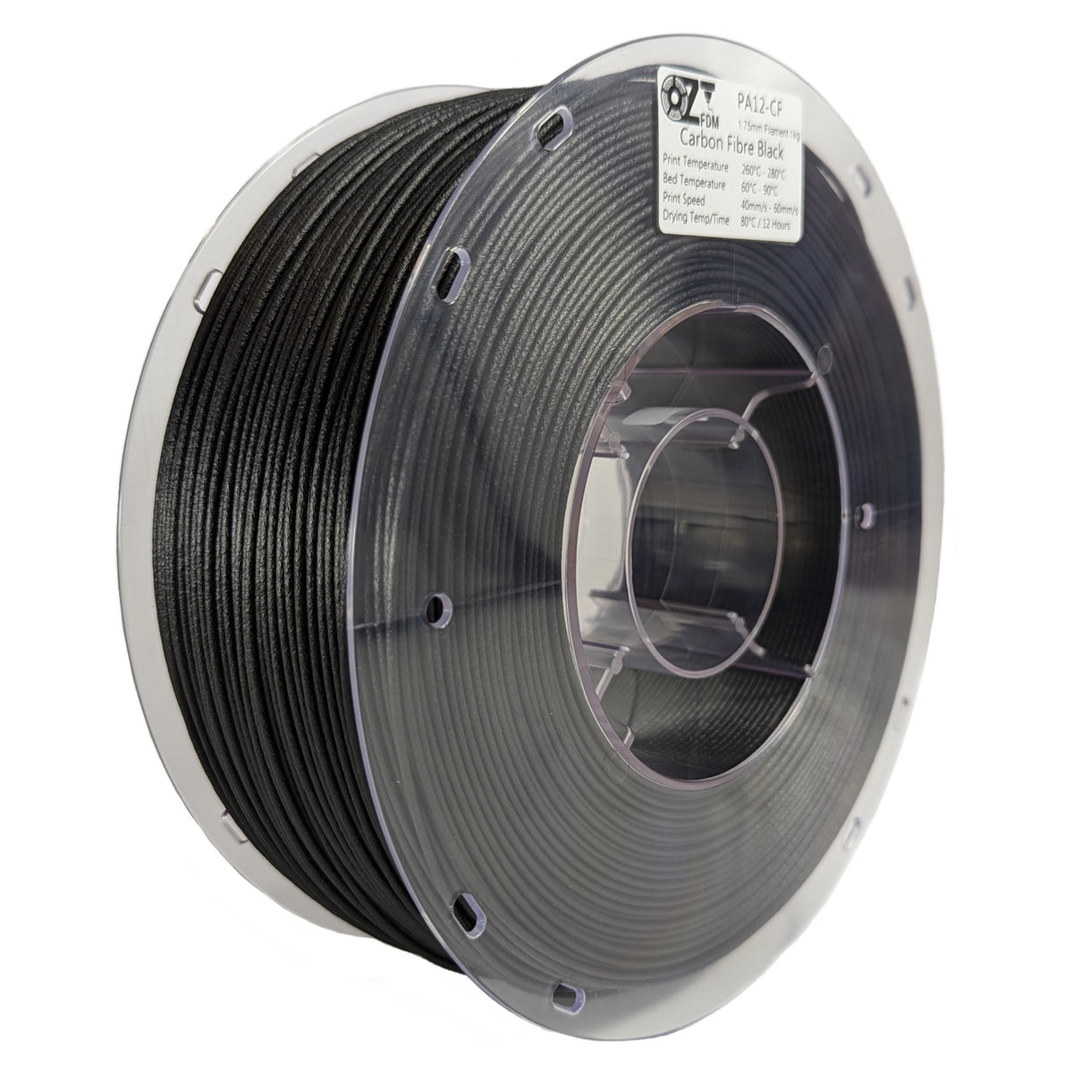 OzFDM PA12 - CF (Nylon) 3D Printing Filament 1.75mm 1KG - OzFDM