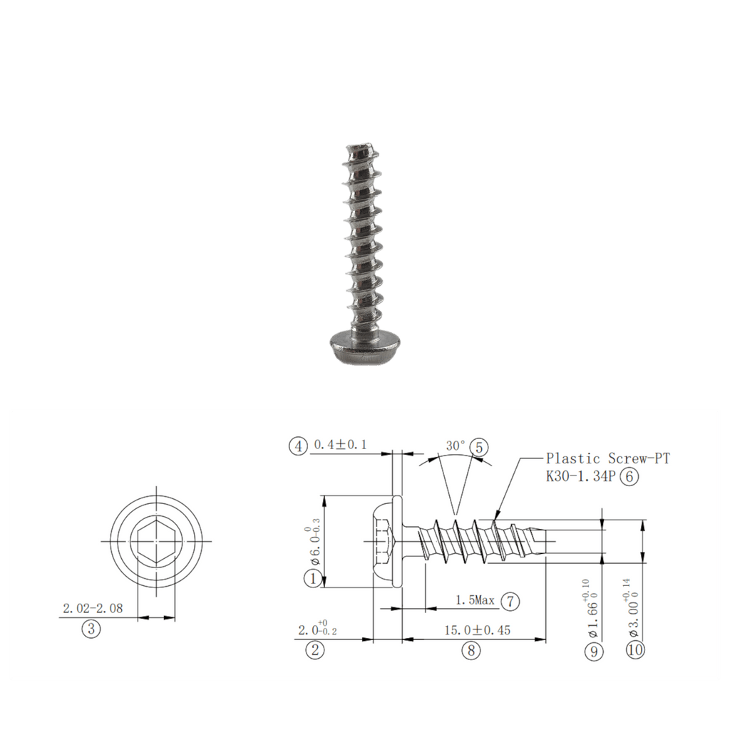 SS304 Thread Forming Screws for Plastics - OzFDM