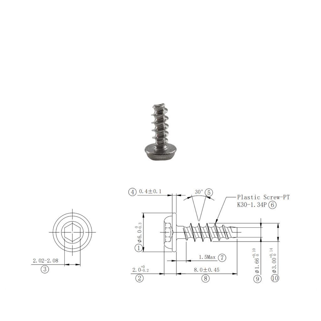 SS304 Thread Forming Screws for Plastics - OzFDM