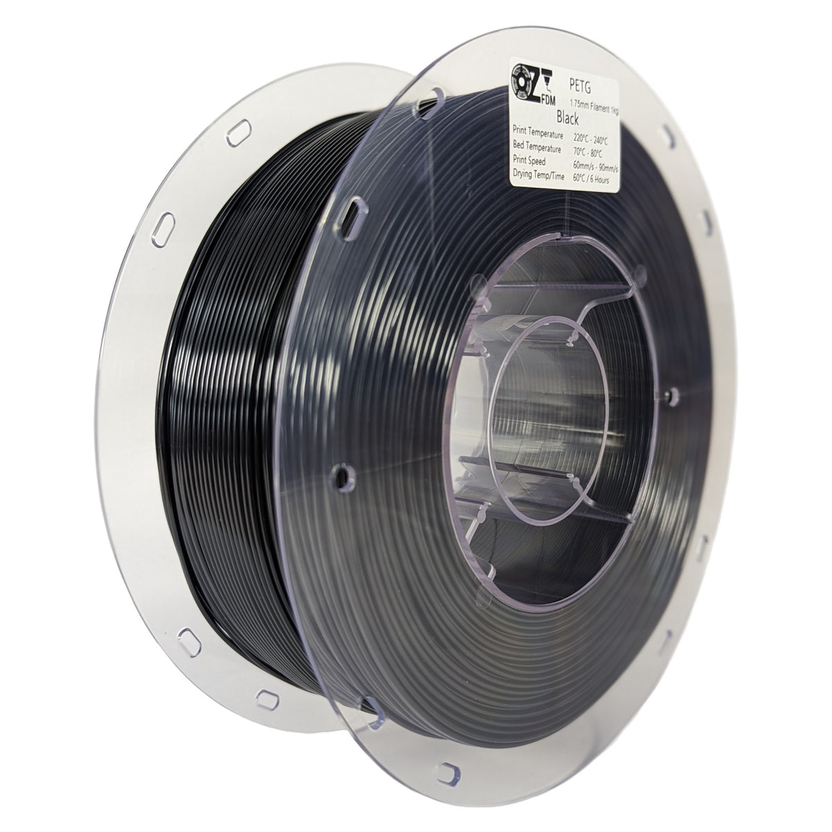 OzFDM PETG+ Black 3D Printing Filament 1.75mm 1KG - OzFDM