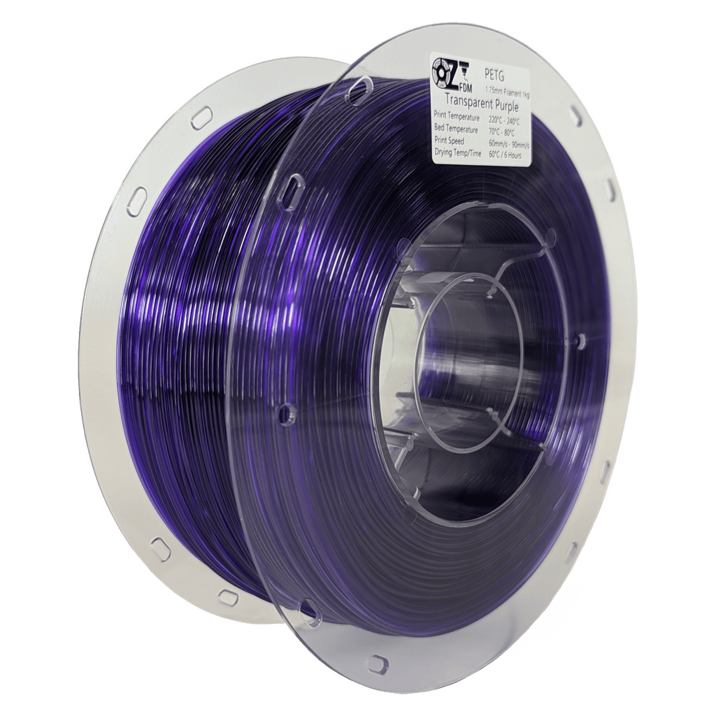 OzFDM PETG+ Translucent Colours 3D Printing Filament 1.75mm 1KG - OzFDM