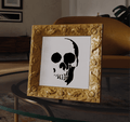 Ornate Skull Picture Frame, 3D Printed Gothic Wall Decor