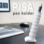 Leaning Tower of Pisa Pen Holder, 3D Printed Desk Decor