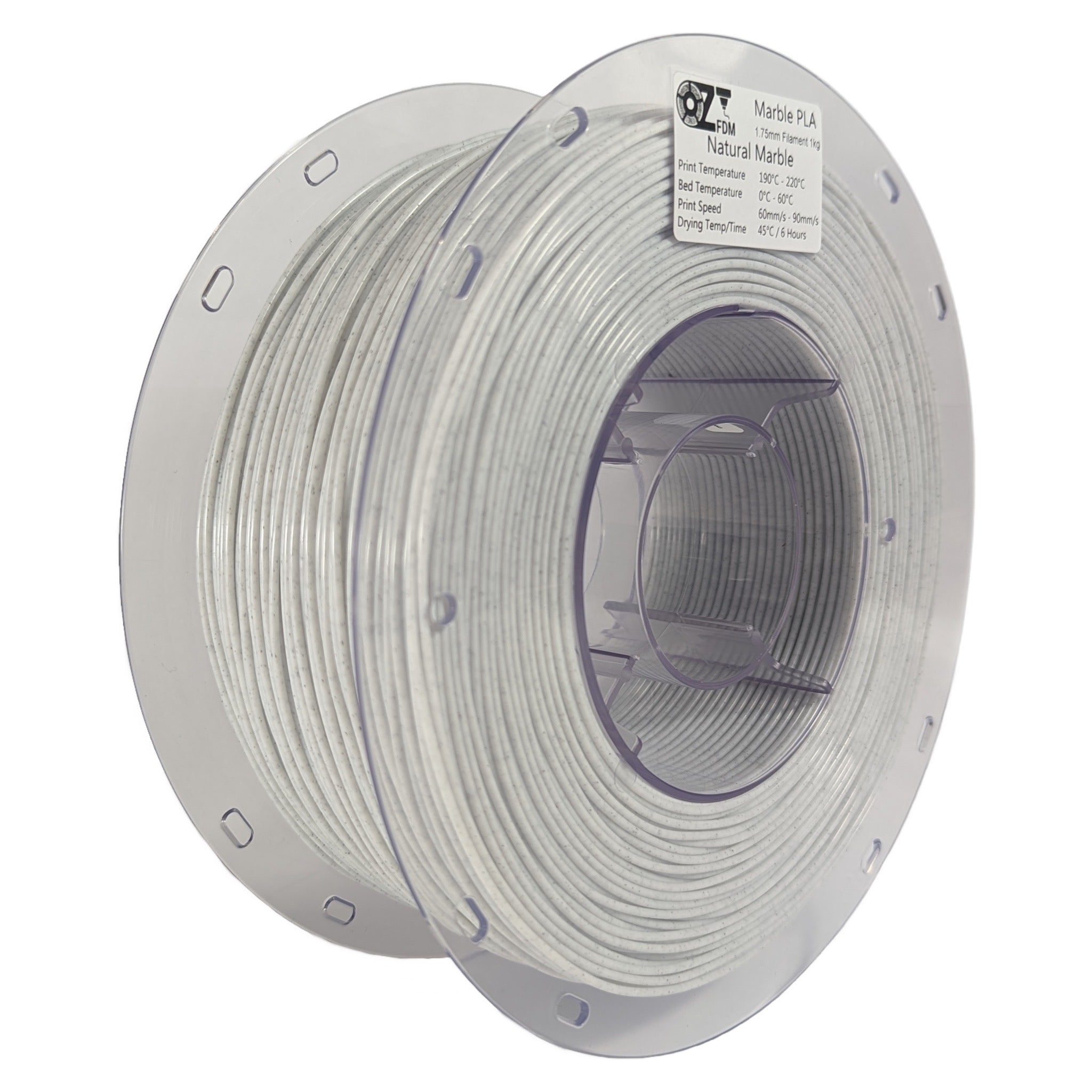 OzFDM PLA Marble 3D Printing Filament 1.75mm 1KG - OzFDM