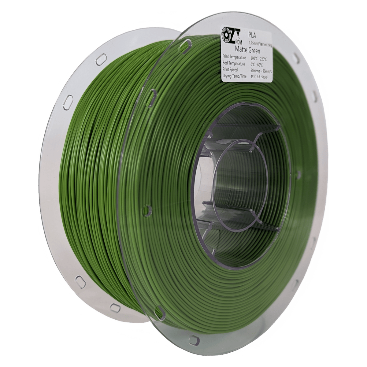 OzFDM PLA Matte Colours 3D Printing Filament 1.75mm 1KG - OzFDM