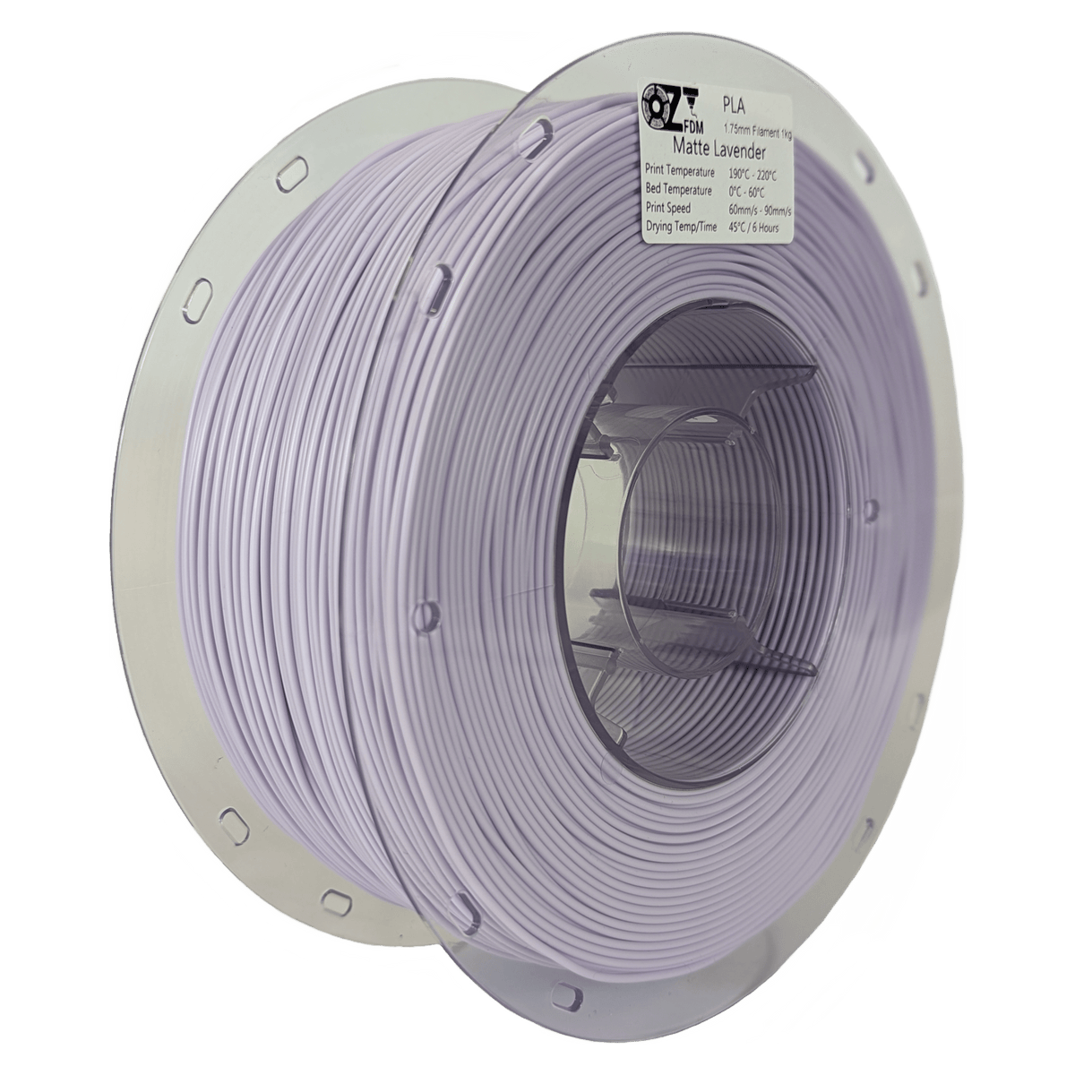 OzFDM PLA Matte Colours 3D Printing Filament 1.75mm 1KG - OzFDM