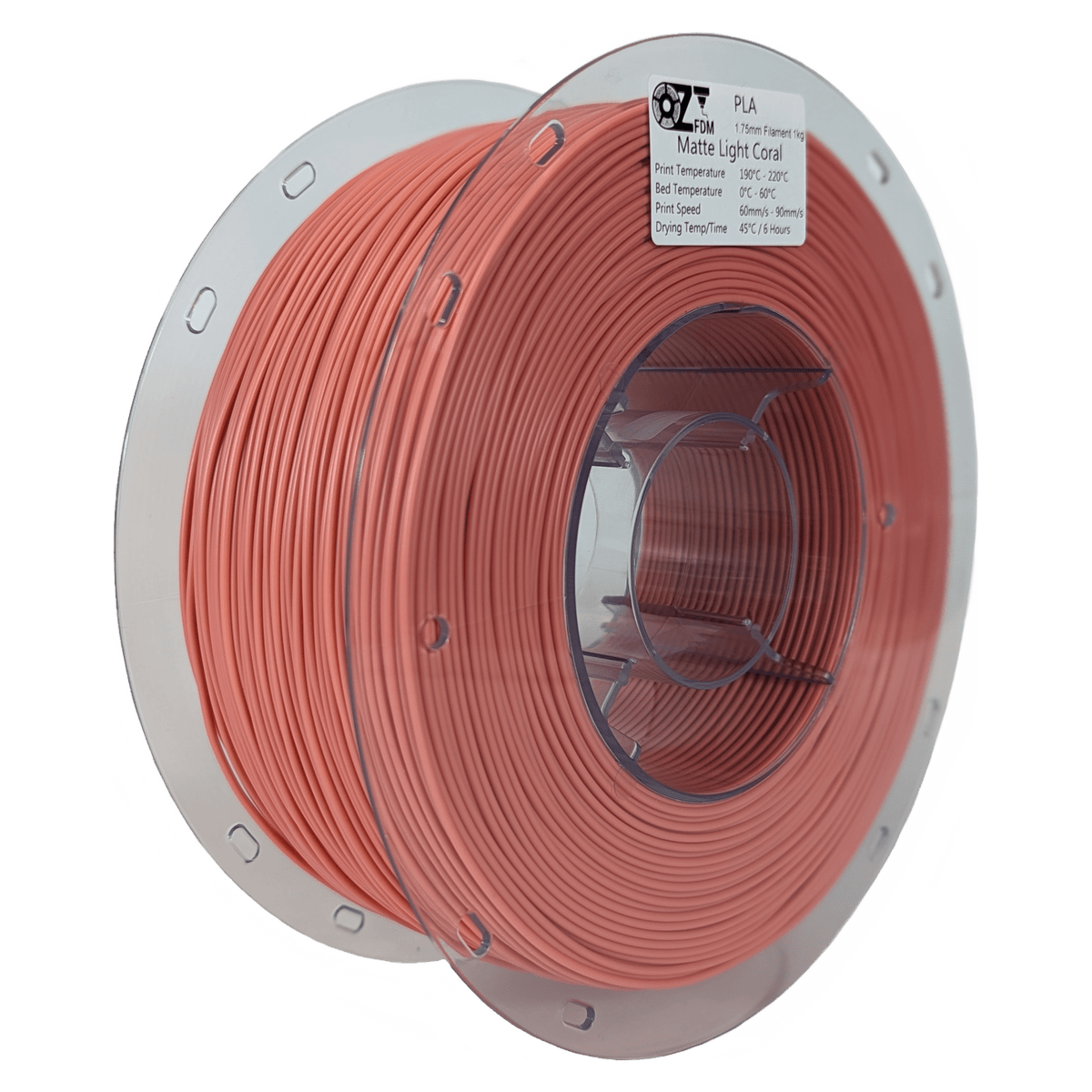 OzFDM PLA Matte Colours 3D Printing Filament 1.75mm 1KG - OzFDM