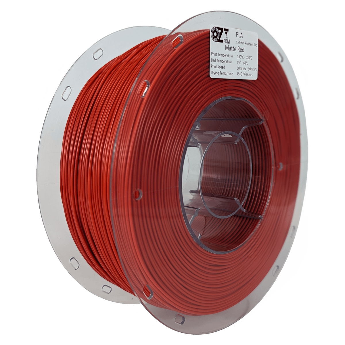 OzFDM PLA Matte Colours 3D Printing Filament 1.75mm 1KG - OzFDM