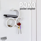Poko Spiral Wall Organiser, 3D Printed Entryway Key Holder