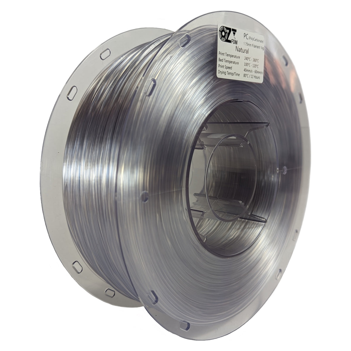 OzFDM PC (PolyCarbonate) 3D Printing Filament 1.75mm 1KG - OzFDM