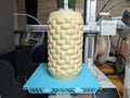 Cotton Weave Cylinder Vase, 3D Printed Basket Texture Decor
