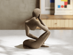 Faceless Meditation Figure Sculpture, 3D Printed Statue