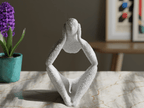 Burdened King Sculpture, Faceless Textured Statue
