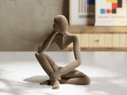 Faceless Meditation Figure Sculpture, 3D Printed Statue