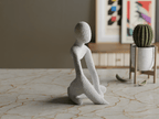 Faceless Meditation Sculpture, 3D Printed Zen Statue