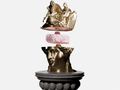 Athena Bust Sculpture, 3D Printed Brain Reveal Statue