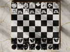 Nobody Faceless Figure Chess Set, 3D Printed Sculptural Game