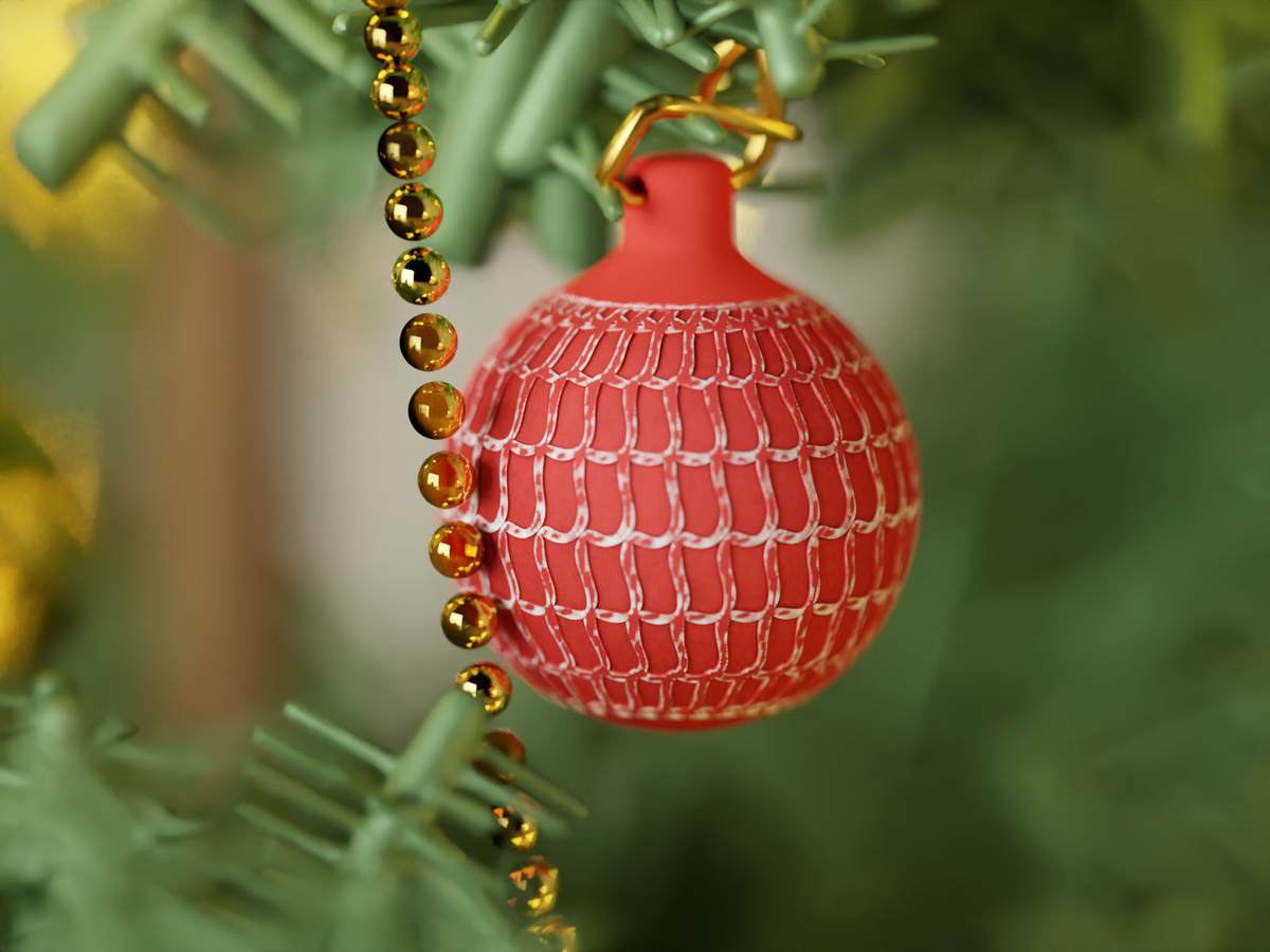 Wavy Christmas Ornament