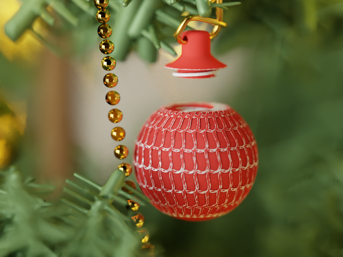 Wavy Christmas Ornament