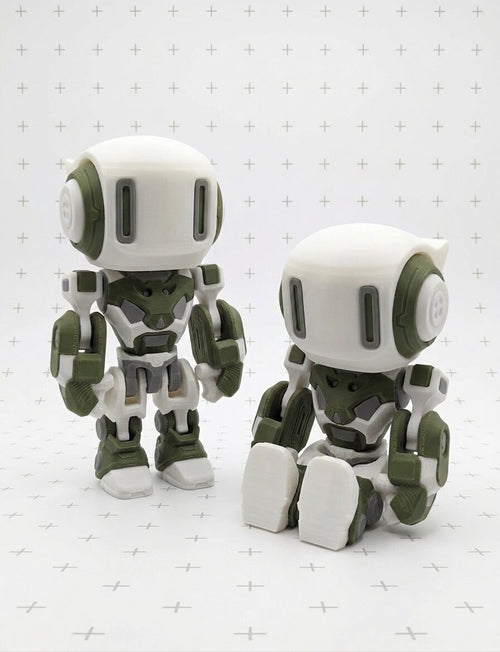 Articulated Robot Figure, 3D Printed Poseable Desk Toy