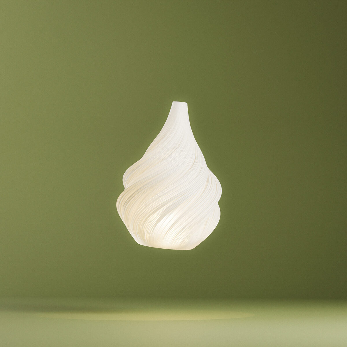 Swirl Drop Christmas Ornaments, 3D Printed Spiral Bauble Set