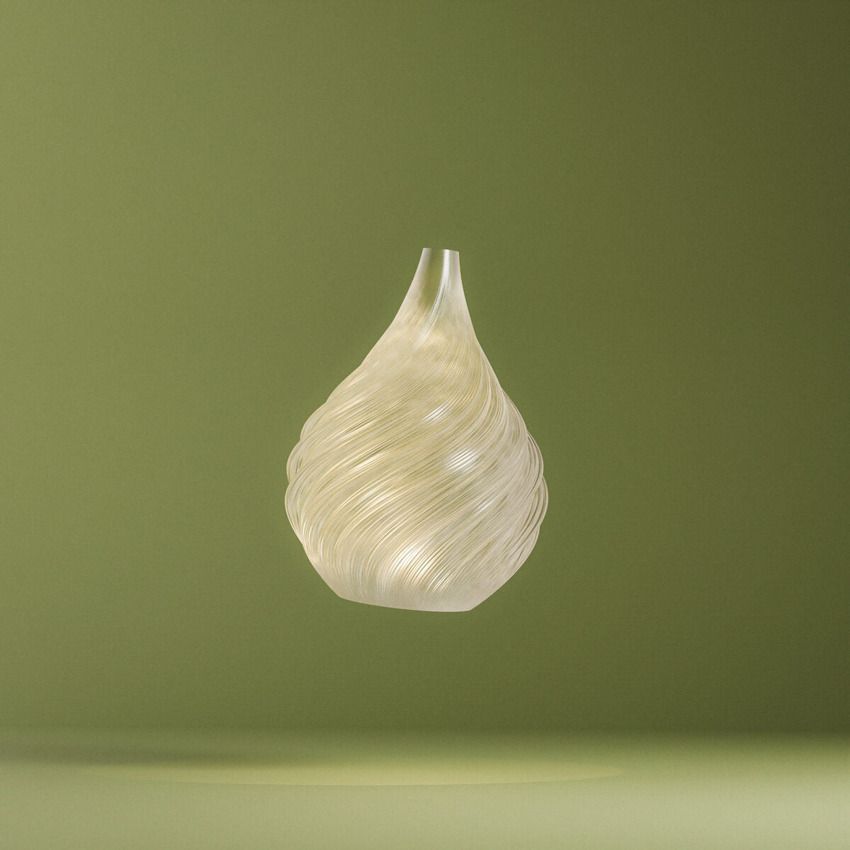 Swirl Drop Christmas Ornaments, 3D Printed Spiral Bauble Set