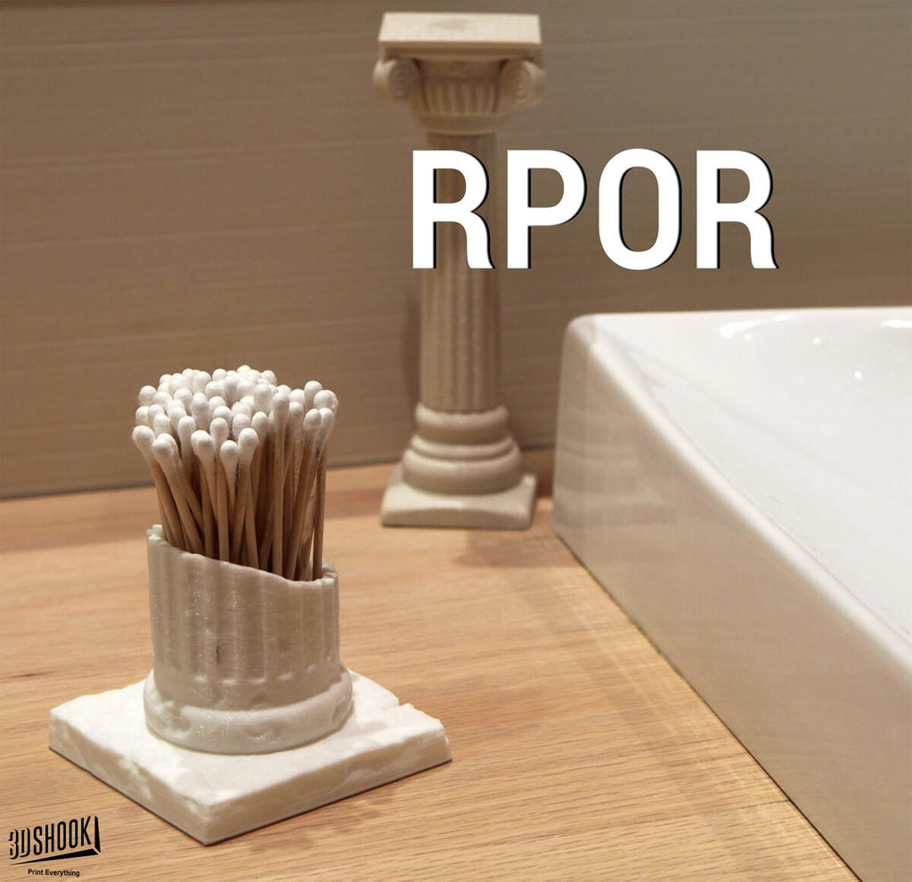 Broken Column Cup, 3D Printed Architectural Bathroom Decor