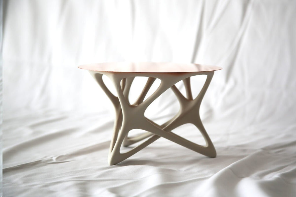 Skeleton Bone Lattice Mini Table, 3D Printed Sculptural Stand